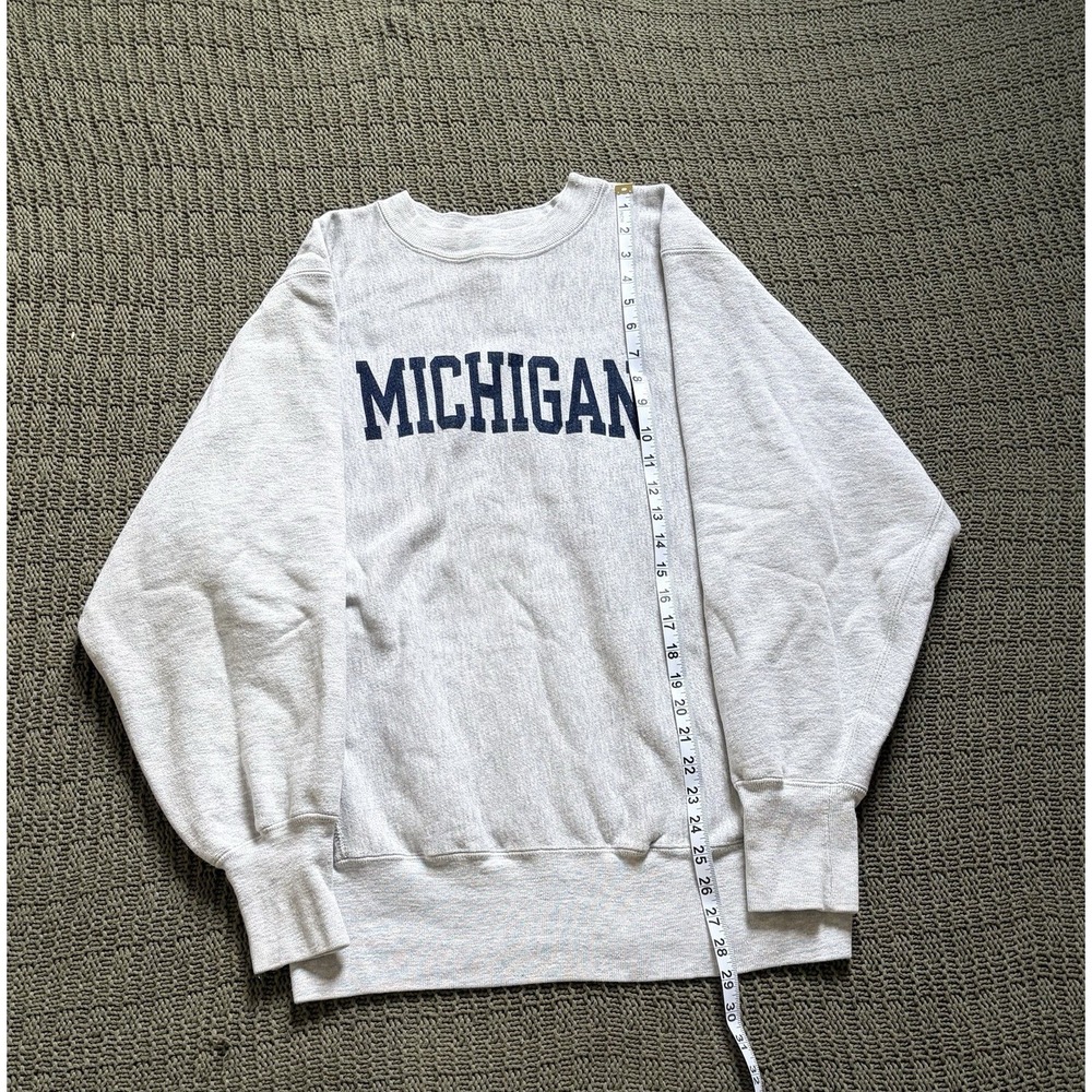 Vintage 80s Champion Reverse Weave Michigan Wolverine's Crewneck Sweatshirt L